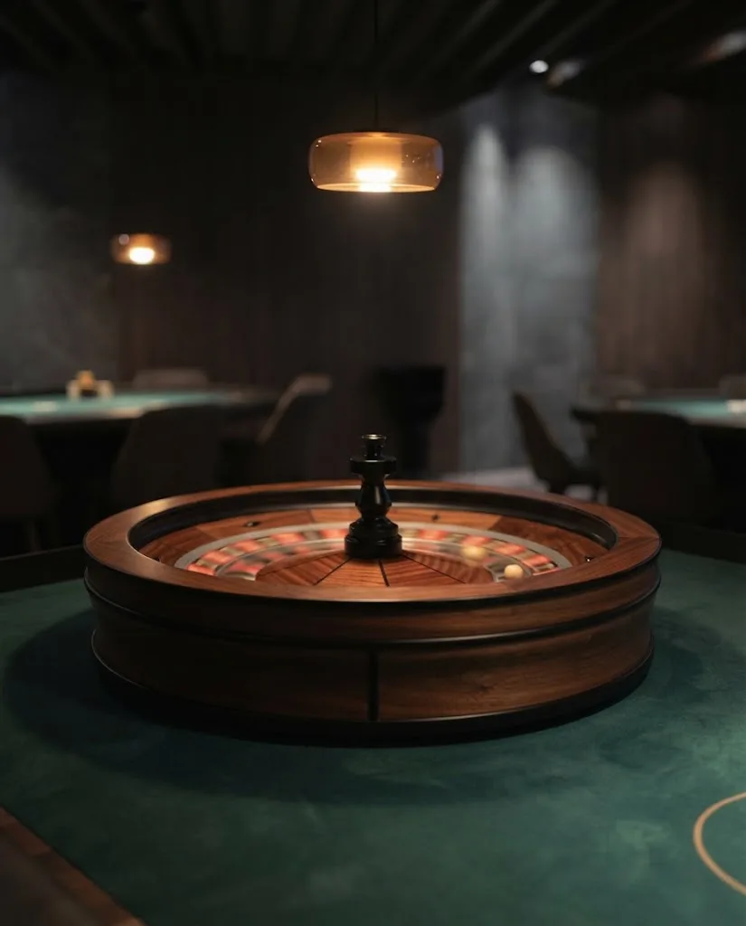 Artist's impression of a roulette wheel in close-up, with the numbers blurred