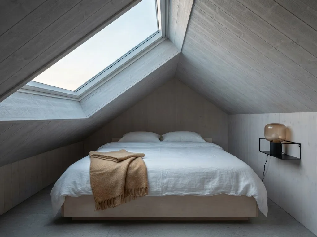 Artist's impression of the sleeping loft in a planned Sea Cabin